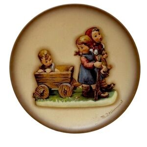 Vintage MI Hummel Mini Plate "Frohe Fahrt Pleasant Journey" / Art Collectors
